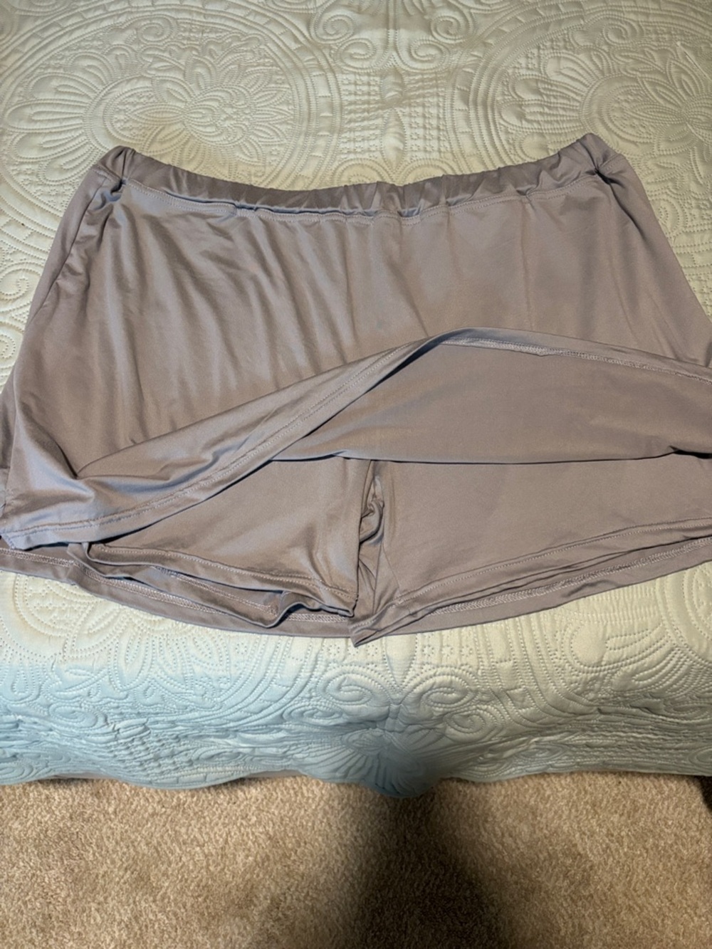 Light Gray Athletic Skort Shorts